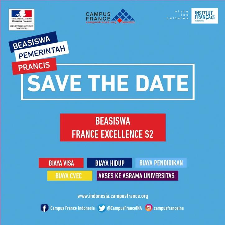 Save the date Beasiswa France Excellence